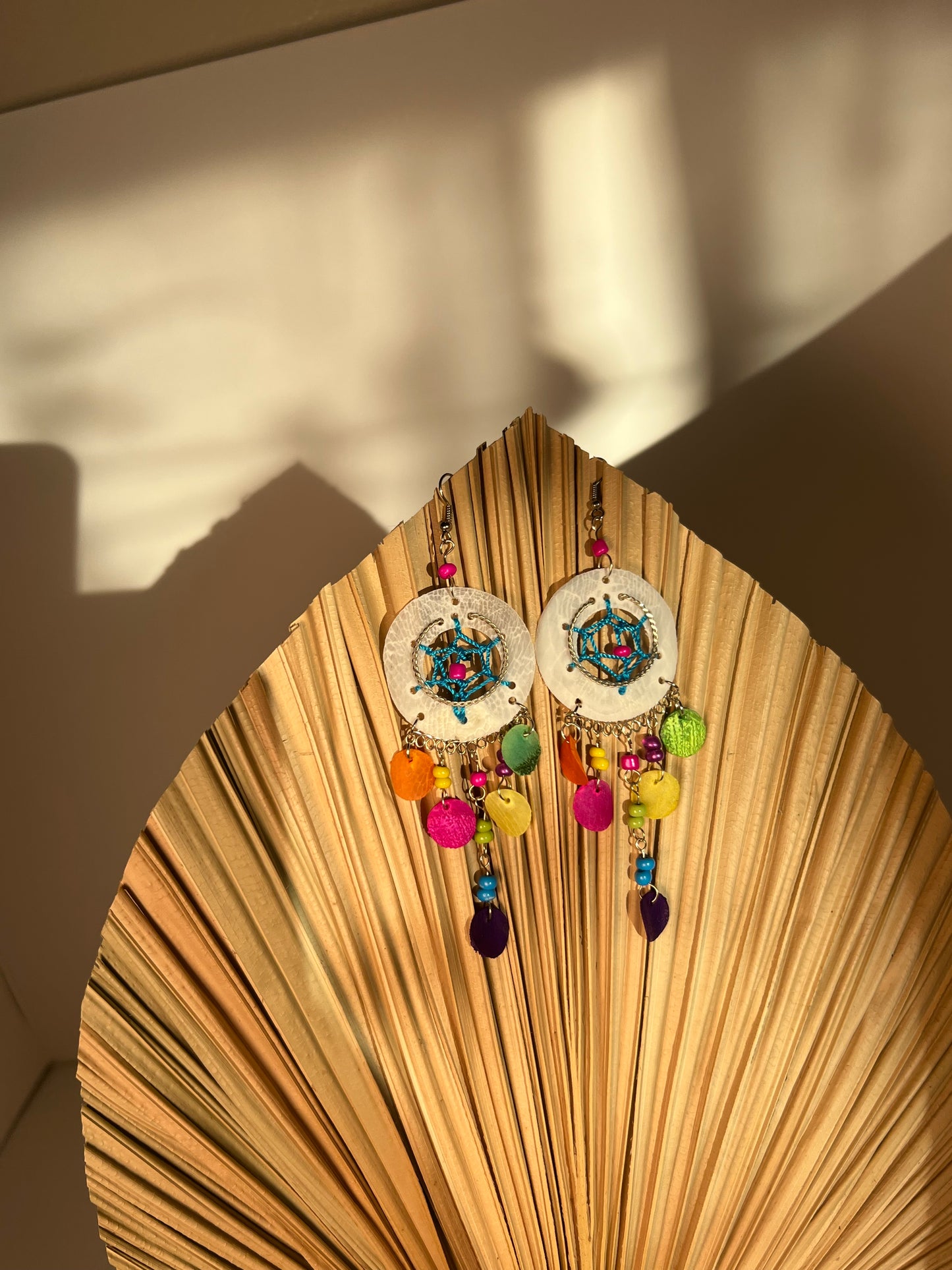 Fish scale colorful earrings