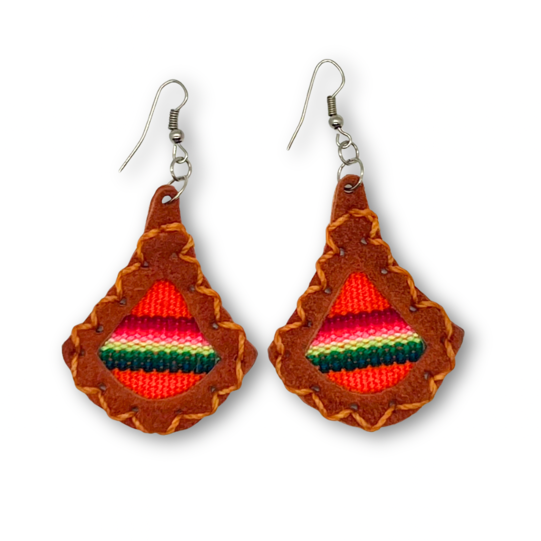 Peruvian Fabric Suede Earrings